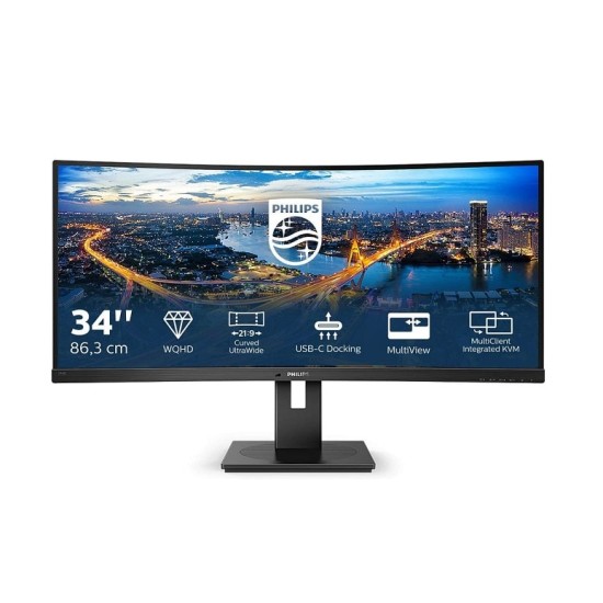 Monitor Philips 346B1C 34" Curvo WQHD USB-C