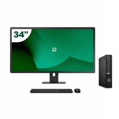 Pack Dell 5090 Micro i5 11500T + Monitor 34" + Teclado/Rato + WiFi USB