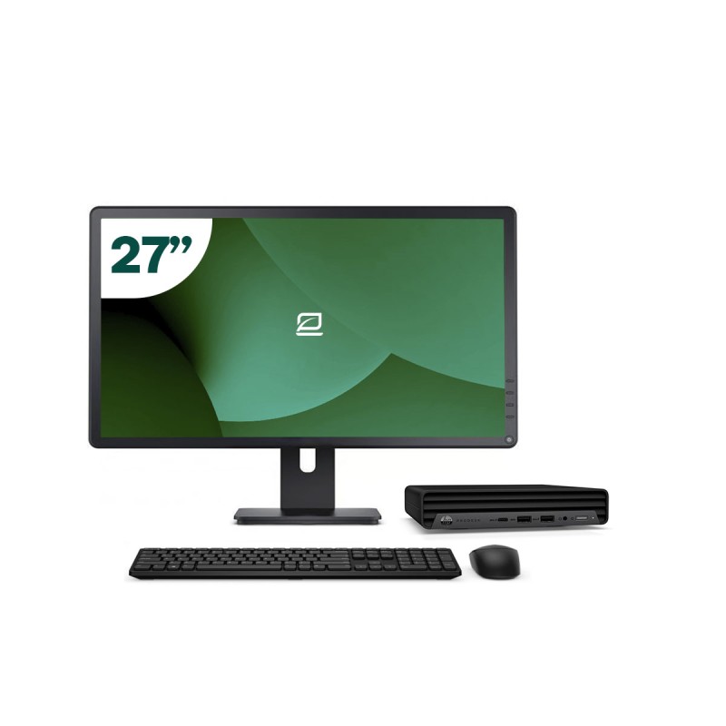 Pack HP 600 G6 Mini i5 10500T + Monitor 27" + Teclado/Rato + WiFi USB