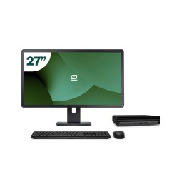 Pack HP 800 G6 Mini i5 10500T + Monitor 27" + Teclado/Rato + WiFi USB