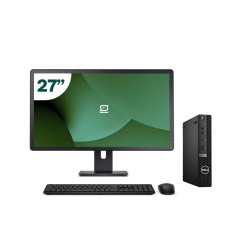 Pack Dell 5080 Micro i5 10500T 16GB SSD 256GB + LCD 27" + Teclado e Rato Sem Fios + WiFi