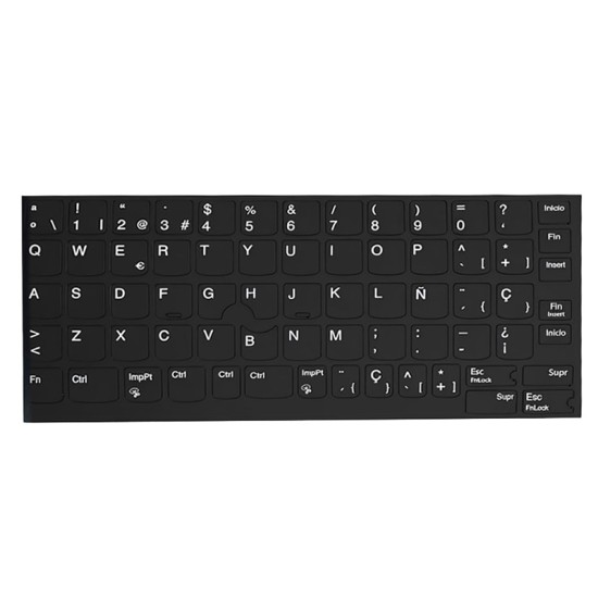 Kit de Autocolantes para Teclado Espanhol Lenovo · ANSI e ISO · Vinil Resistente