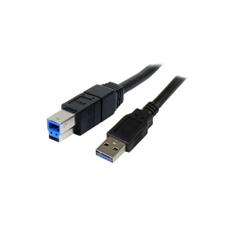 Cabo USB 3.0 Tipo A-B 1,8M - USB para carga e dados, Preto - 1ª Qualidade