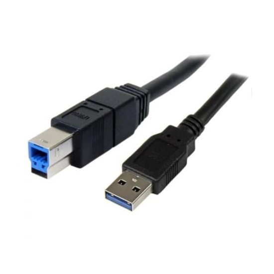 Cabo USB 3.0 Tipo A-B 1,8M - USB para carga e dados, Preto - 1ª Qualidade
