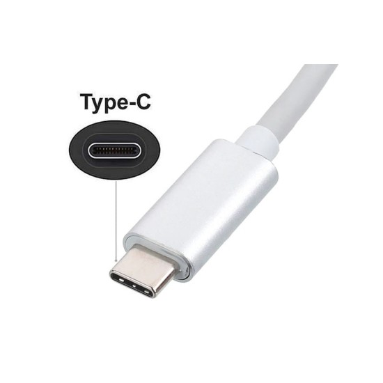 Cabo USB Tipo C 1M - USB para carga e dados, Branco Samsung, Huawei - 1ª Qualidade