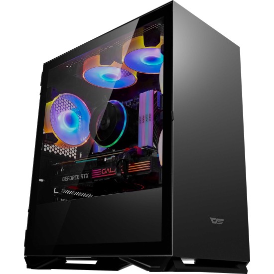 CAIXA GAMING PARA COMPUTADOR DE MESA DARKFLASH DLM22 COR PRETO M-ATX ITX