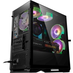 CAIXA GAMING PARA COMPUTADOR DE MESA DARKFLASH DLM22 COR PRETO M-ATX ITX