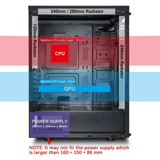 CAIXA GAMING PARA COMPUTADOR DE MESA DARKFLASH PHANTOM ATX MICRO-ATX