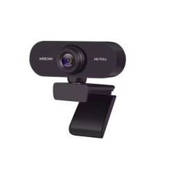 Câmera Web Webcam HD 720P, USB, Preto, Novo