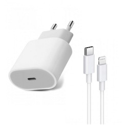 Carregador iPhone 12 + Cabo 20W Móvel USB-C, USB C 3.0 para Lightning iPhone Carregamento Rápido