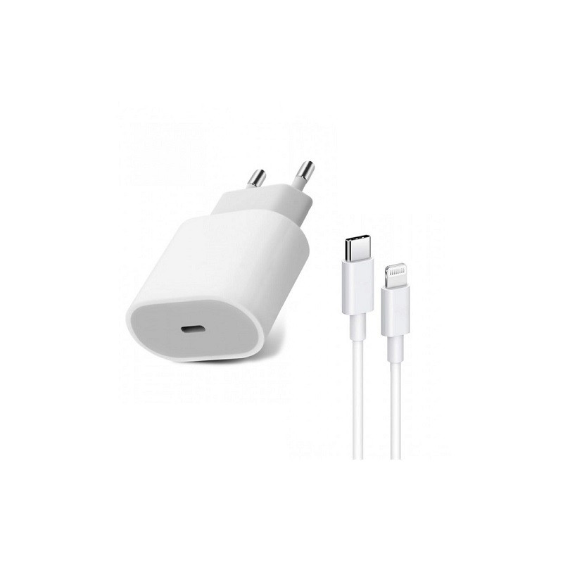 Carregador iPhone 12 + Cabo 20W Móvel USB-C, USB C 3.0 para Lightning iPhone Carregamento Rápido