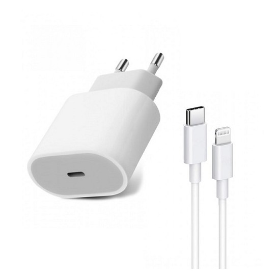 Carregador iPhone 12 + Cabo 20W Móvel USB-C, USB C 3.0 para Lightning iPhone Carregamento Rápido