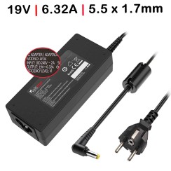 CARREGADOR PARA PORTÁTIL ACER 120W 19V 6.32A 5.5X1.7MM