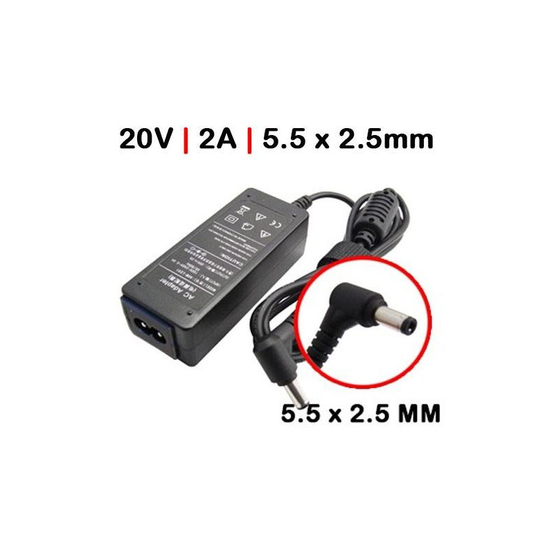 CARREGADOR PARA PORTÁTIL LENOVO IDEAPAD S200 S205 20V 2A 40W