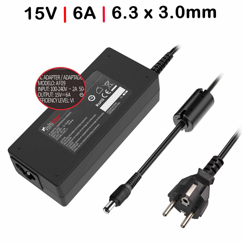 CARREGADOR PARA PORTÁTIL TOSHIBA 15V 6A 90W