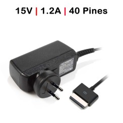 CARREGADOR PARA TABLET ASUS TRASNFORMER PAD TF300 TF300T TF300 15V 1.2A 18W 40 PINOS