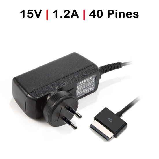 CARREGADOR PARA TABLET ASUS TRASNFORMER PAD TF300 TF300T TF300 15V 1.2A 18W 40 PINOS