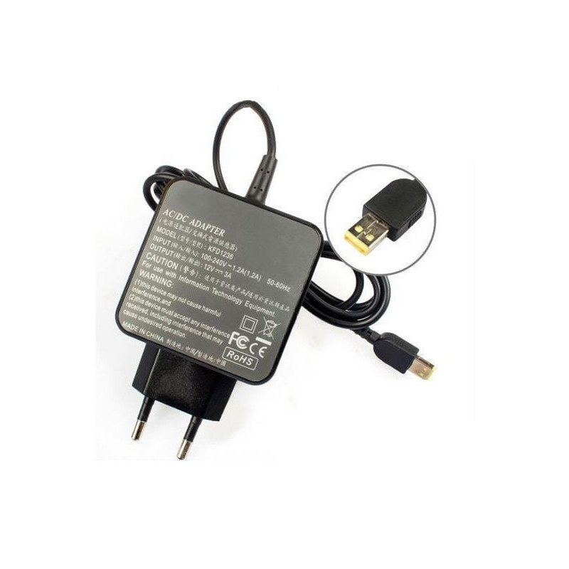 Carregador Tablet Lenovo Thinkpad Mini Square Type 12v 3A Helix